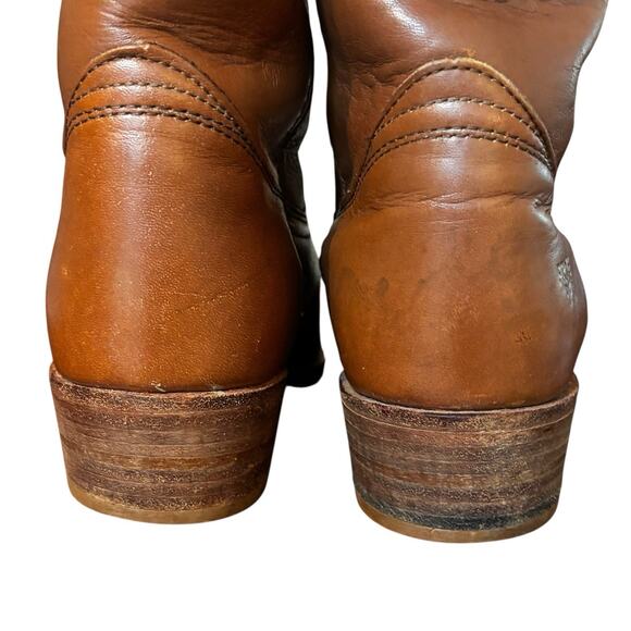 Frye Campus 2595 Men 8.5 EE Wide Dark Camel Brown Leather Boots Made USA Vintage main image 13